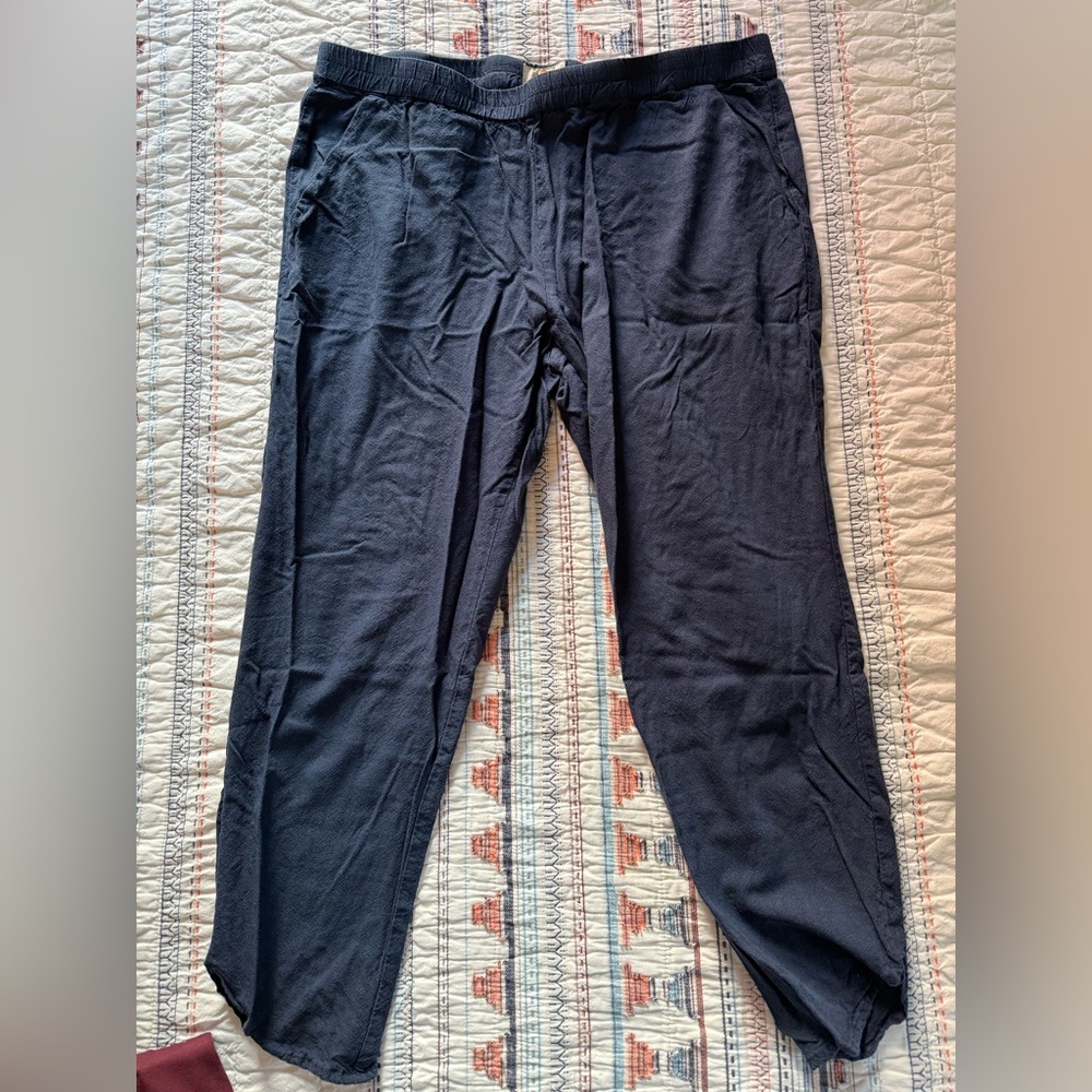 Marine Layer Navy Cotton Blend Pants - Comfortable Everyday Fit